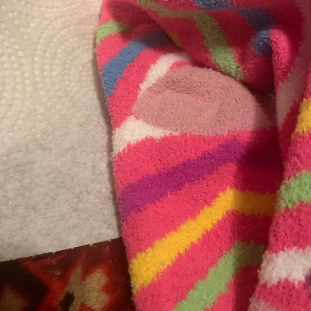 Barbie Chevron Pattern Socks - Pink, Yellow, Green NEW